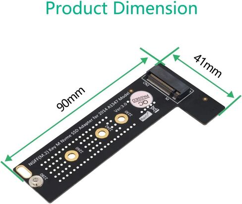PCI-E x4 x2 M.2 NGFF M-Key NVME AHCI SSD Converter Card Adapter Raiser for 2014 MacBook Mini A1347 MEGEN2 MEGEM2 MEGEQ2 NVME SSD in Saudi Arabia