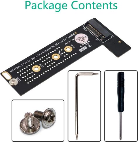 PCI-E x4 x2 M.2 NGFF M-Key NVME AHCI SSD Converter Card Adapter Raiser for 2014 MacBook Mini A1347 MEGEN2 MEGEM2 MEGEQ2 NVME SSD in Saudi Arabia
