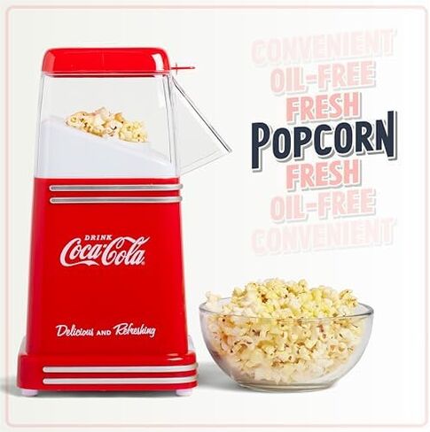 Nostalgia 16 Cup Hot Air Popcorn Maker | Makes Hot, Healthy Popcorn, No Oil Needed | Measuring Cap for Kernels Included | White in Saudi Arabia