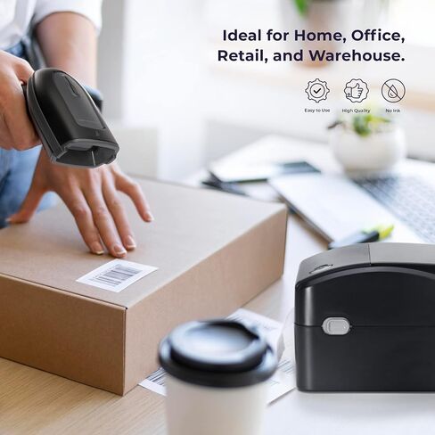 Volcora Thermal Label Printer with Ethernet/USB - Desktop 4x6 Printer for Shipping Packages - Compatible with Windows, Linux, Mac - Ideal for Home Small Business on Amazon, Shopify, USPS, Ebay, etc. in Kuwait