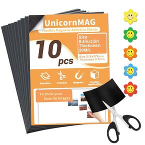 67Pcs Magnetic Sheets 8.5" x 11"- Flexible Magnet Sheets with Adhesive Backing for DIY Crafts and Photo Magnets,Suitable for School Classroom Boards, Refrigerator and Shelf Labels in Kuwait