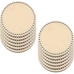 Yucenora 12 PCS Wooden Basket Bottom, 6 Inch Circle Crochet Unfinished Wood Knitting Base for DIY Basket Making in Kuwait