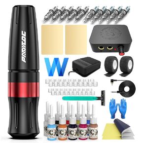 Tattoo Kit Wireless Tattoo Machine Kit Rotary Tattoo Gun with 1,050 mAh Capacity Tattoo Power Supply Tattoo Battery Tattoo Pen Kit for Beginners WTK219 in Saudi Arabia
