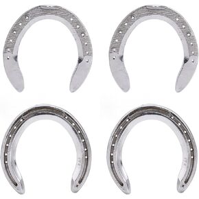 4pcs Aluminum Alloy Horseshoes Lightweight Practical Riding Accessories for Horse Racing Track Farm Horseshoe Set (Type 5(8.3 X 8.3 X 3.5in)) in Saudi Arabia