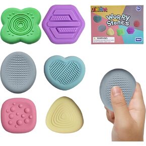 ألعاب فيدجيت تويز أحجار القلق الحسية للأطفال، تهدئة المصابين بالتوحد، ألعاب حسية لتخفيف القلق للبالغين والأطفال المصابين بالتوحد 6 قطع in Kuwait
