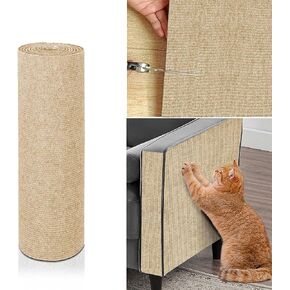 Cat Scratch Furniture Protector, DIY Climb Cat Scratcher Mat for Covering Couch Protector from Cat Claws 78.7"x15.8" (Khaki) in Kuwait