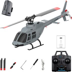 طائرة هليكوبتر RC ERA A60 - طائرات هليكوبتر للتحكم عن بعد للبالغين، 1/42 كيس 2.4 جيجا 4 قنوات جيروسكوبية ثابتة مع تثبيت الارتفاع والتدفق البصري، طائرة بدون طيار ثلاثية الأبعاد (أصفر) in Kuwait