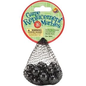 Mega Marbles Replacement Game (30 Piece), Black, 14mm in Saudi Arabia