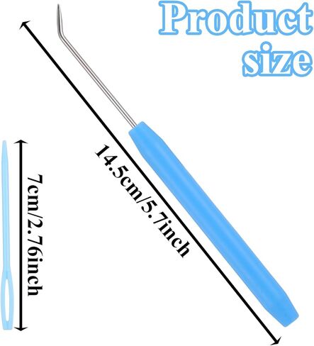 TIESOME Knitting Loom Hook Crochet Hooks Set, 8 Pcs Knitting Loom Hooks with 16 Pcs Colorful Plastic Sewing Needles Knitting Accessories for Knitting Looms and Boards in Saudi Arabia