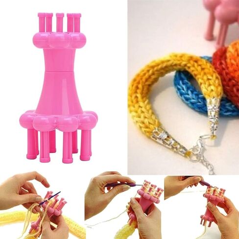 متماسكة بكرة المنوال مجموعة الحياكة بكرة إبرة هوك الأوشحة الأشرطة صنع أداة للحرف اليدوية in Kuwait