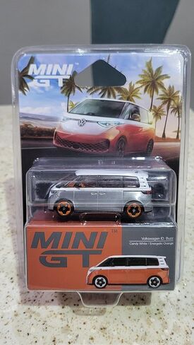 Mini GT Chase Volkswagen ID. Buzz Candy White/Energetic Orange MGT01061 in Saudi Arabia