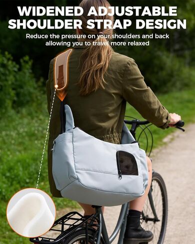 حاملة حبال الحيوانات الأليفة للكلاب الصغيرة التي يصل وزنها إلى 7 أرطال، حاملة حبال ناعمة ومتعددة الاستخدامات وأنيقة للكلاب مع كتف مبطن وقابل للتعديل، وإبزيم أمان وشبكة مضادة للخدش قابلة للتنفس للسفر، رمادي in Kuwait