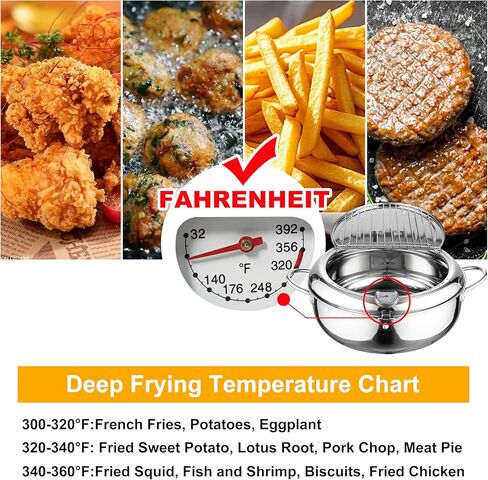 وعاء مقلاة عميقة، وعاء قلي ياباني من الفولاذ المقاوم للصدأ 304 مع تصريف الزيت، والتحكم في درجة الحرارة وغطاء، لموقد المطبخ/الطباخ التعريفي للبطاطس المقلية والدجاج in Kuwait