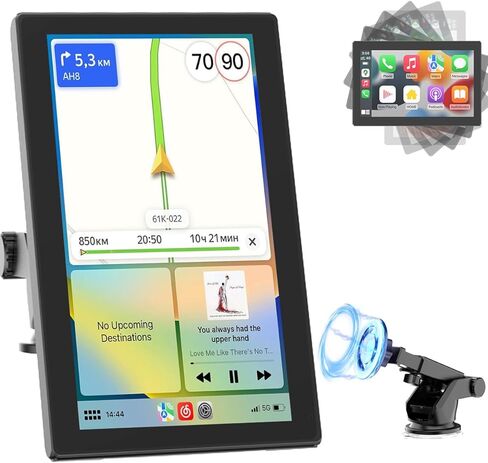 2023 Newest Portable Car Stereo with Wireless CarPlay and Android Auto, Spedal CL786 Apple CarPlay Dash Mount Car Screen, 7" IPS Touchscreen, Mirror Link/Bluetooth/Navigation/Voice Control in Kuwait
