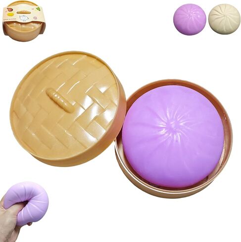 Giant Dumpling Squishy, Large Dumpling Squishy, Mystery Jumbo DumplingSquishy, Cute Anxiety Relief Fidget Toy, Soft Squeeze Decompression Dough for Adults(Purple) in Kuwait