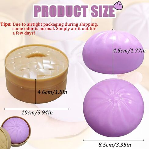 Giant Dumpling Squishy, Large Dumpling Squishy, Mystery Jumbo DumplingSquishy, Cute Anxiety Relief Fidget Toy, Soft Squeeze Decompression Dough for Adults(Purple) in Kuwait