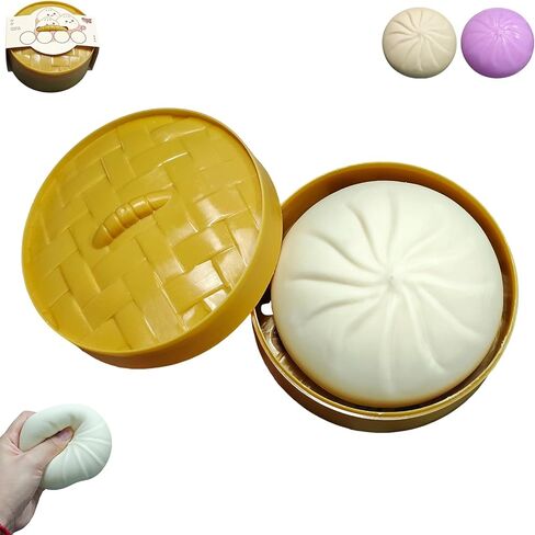 Giant Dumpling Squishy, Large Dumpling Squishy, Mystery Jumbo DumplingSquishy, Cute Anxiety Relief Fidget Toy, Soft Squeeze Decompression Dough for Adults(Purple) in Kuwait