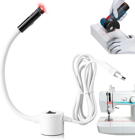 Sewing Machine Positioning Light with 360° Flexible Arm & Magnetic Base - Adjustable Alignment Guide for Heat Press, DIY Crafts, Quilting & Stitching, Hands-Free Portable Vision Guide Tool in Saudi Arabia