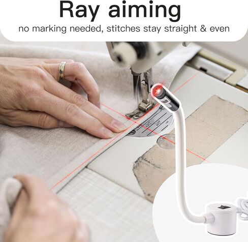 Sewing Machine Positioning Light with 360° Flexible Arm & Magnetic Base - Adjustable Alignment Guide for Heat Press, DIY Crafts, Quilting & Stitching, Hands-Free Portable Vision Guide Tool in Saudi Arabia