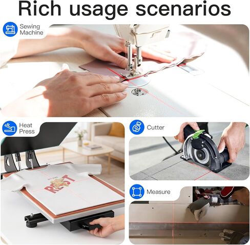 Sewing Machine Positioning Light with 360° Flexible Arm & Magnetic Base - Adjustable Alignment Guide for Heat Press, DIY Crafts, Quilting & Stitching, Hands-Free Portable Vision Guide Tool in Saudi Arabia