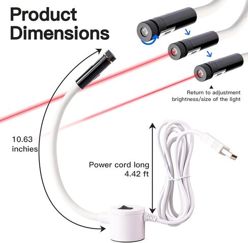 Sewing Machine Positioning Light with 360° Flexible Arm & Magnetic Base - Adjustable Alignment Guide for Heat Press, DIY Crafts, Quilting & Stitching, Hands-Free Portable Vision Guide Tool in Saudi Arabia