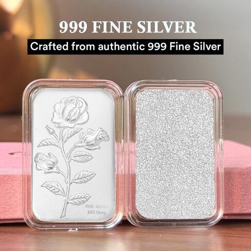 999 Fine Silver Emboss Sheet – Pure 999 Fine Silver Bar Style Sheet - (10 mg, 31x45.50 mm) Real Jewelry - luxurious & Premium Gifting Collections—Anniversary, Engagement, Birthday Gifts in Saudi Arabia