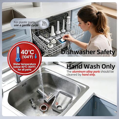 مفرمة لحم فيمي، محضر طعام من الفولاذ المقاوم للصدأ وحشو سجق، مفرمة لحم شديدة التحمل 4 في 1 مع شفرتين و3 أطباق ومجموعة كبة وصانعة البسكويت، للمطبخ المنزلي واللحم البقري المطحون in Kuwait