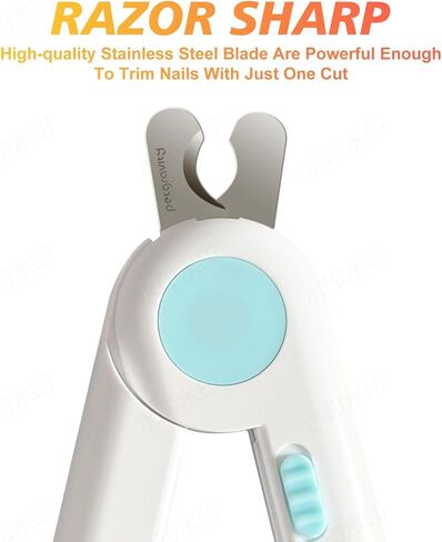 Dog/Cat Nail Clippers with Light - Safe Trimming for Cats & Dogs, Illuminates Quick to Prevent Overcutting, Includes Nail File for Thick Nails in Saudi Arabia