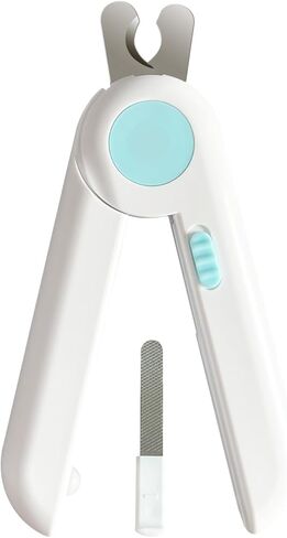 Dog/Cat Nail Clippers with Light - Safe Trimming for Cats & Dogs, Illuminates Quick to Prevent Overcutting, Includes Nail File for Thick Nails in Saudi Arabia