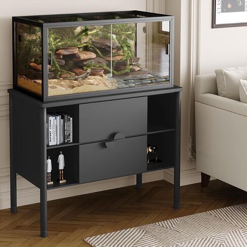 120 Gallon Bearded Dragon Tank,4x2x2 FT Reptile Terrariums,Front Opening Glass Enclosure for Lizard Chameleon Snake,Tropical Rainforest Habitat with Screen Ventilation Top in Kuwait
