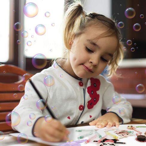 ANYIDEA Valentines Day Cards for Kids Gifts - 32 Bubble Wands 32 Valentines Cards 80 Sticker Dots, Valentine's Day Party Favors, Animal Kids Vday Cards for School Valentines Classroom Exchange in Saudi Arabia
