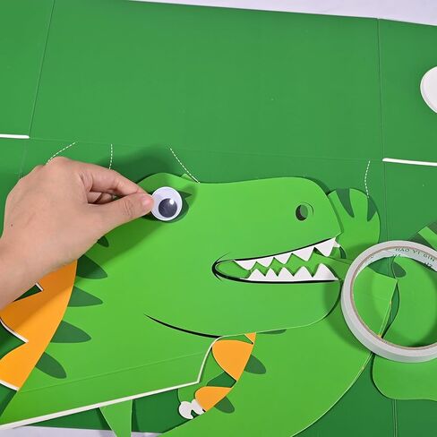 Meyoowia DIY Dinosaur Valentines Card Box Craft for Boys Girls Cute Valentines Mail Box Craft Valentines Gift for Classroom Exchange Party Supplies in Saudi Arabia