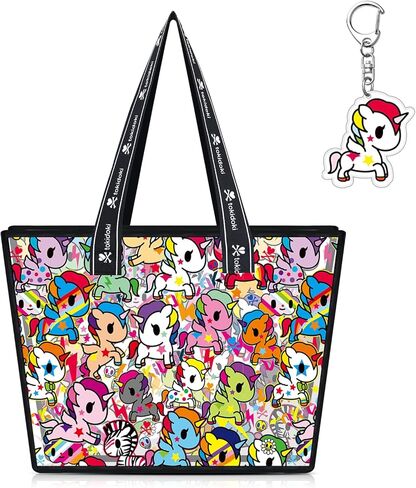 Tokidoki Clear Tote Bag with Unicorno Keychain Waterproof Transparent Beach Bag Purse Small Shoulder Bag Handbag for Women in Saudi Arabia