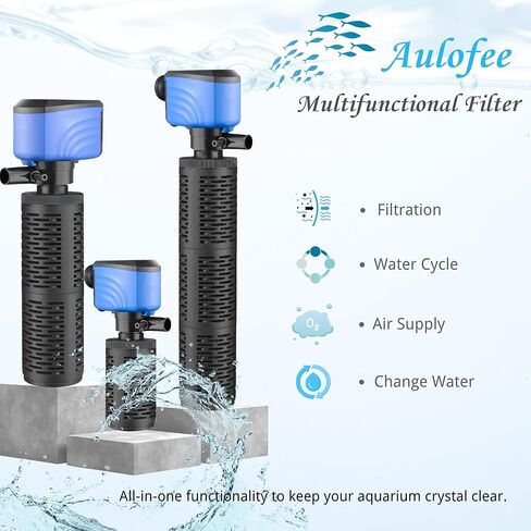 50-150 Gallon Submersible Aquarium Filter, Internel Fish Tank Filters for Large Tanks, Whisper Turtle Tank Filter for Small Pond, Saltwater & Freshwater in Kuwait