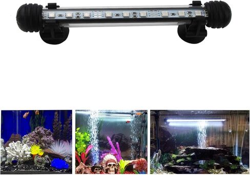 ضوء حوض السمك LED مقاس 15 بوصة، ضوء خزان الأسماك 8 وات، ضوء تحت الماء، أضواء زجاجية كريستالية غاطسة، طول سلك بطول 9.2 قدم/2.8 متر، أبيض in Kuwait