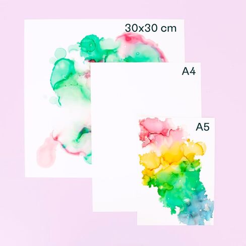 Craftelier - Yupo 12"x12" Paper | Non-Porous Synthetic Paper for Alcohol-Based Inks | Smooth Surface, Easy to Cut or Die-Cut | 10 Sheets (250 g/m²) | 30,5 x 30,5 cm (12" x 12") in Saudi Arabia