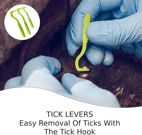 Tick Removal Tool 8 in 1 with Storage Box, Flea Comb, Magnifying Glass, Tick Tweezers, Dog Tick Remover Tool Tick Removal Kit Tick Removal Tool for Dogs Cats Pet Tick Comb in Saudi Arabia
