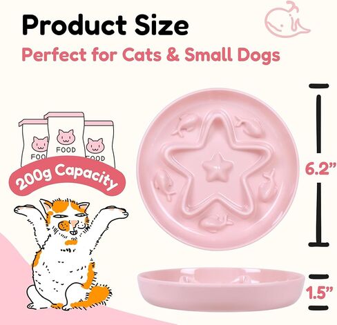 3 Pcs Cat Slow Feeder Bowl – Whisker Friendly Melamine Puzzle Feeding Cat Bowl for Slow Eating – Wet & Dry Food – Dishwasher Safe, Lightweight, Non-Slip (Blue+Pink+Green, 6.3'') in Saudi Arabia