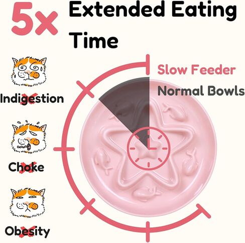 3 Pcs Cat Slow Feeder Bowl – Whisker Friendly Melamine Puzzle Feeding Cat Bowl for Slow Eating – Wet & Dry Food – Dishwasher Safe, Lightweight, Non-Slip (Blue+Pink+Green, 6.3'') in Saudi Arabia