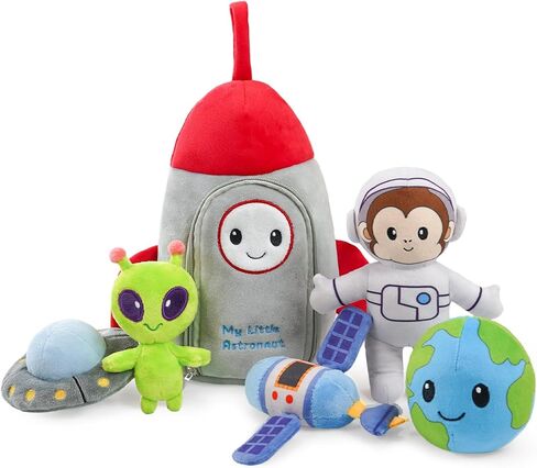 Stuffed Plush Chef Kit for Baby Toddler, 6-Piece My Little Playset, Sensory Pretend Play Toy with Food Truck/Cat Chef/Spatula, Boy Girl Infant Newborn Gifts in Saudi Arabia