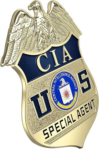 Badge for Dressing up and Role Play, Cop Cosplay Costume Accessory, Enameled & Plated, Nickel-Brass Opulent Shield Badge with Gift Box Packaging in Saudi Arabia