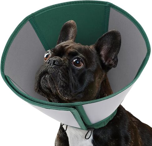 Queenmore Large Dog Cone, Dog Cones for Large Dogs, Comfy Cone Collar Alternative After Surgery, Comfortable Recovery E-Collar for Pets to Stop Licking Wound Healing (Dark Green,XL) in Saudi Arabia