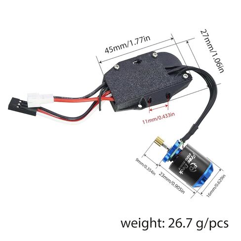SCX30 Outrunner الدوار فرش السيارات 25A ESC كومبو مع ضبط بلوتوث لمحور SCX30 فورد برونكو جيب RC الزاحف in Kuwait
