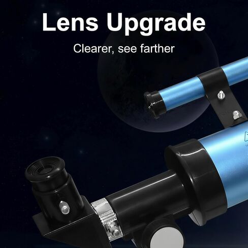 Telescope for Kids 8–12, Beginner Kids Telescope 50mm Aperture with Tripod, 2 Eyepieces & Finder Scope, 100x Magnification, STEM Educational Gift for Boys & Girls, Blue in Saudi Arabia
