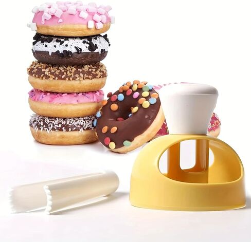 Non-Stick Easy Donut Making Kit | PP Plastic Cutter and Dipping Tongs, Suitable for Home Baking in Saudi Arabia