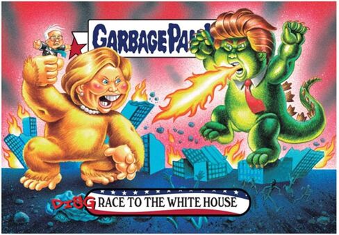 Garbage Pail Kids Disg-Race to the White House Donald Trump Vs Hillary Clinton #1 in Saudi Arabia