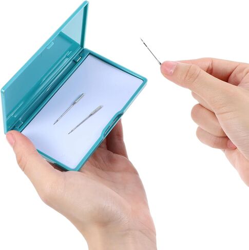 Piriuuo 2 Pcs Magnetic Needle Case, Sewing Needle Holder Rectangle Magnetic Needles Holder Portable Sewing Needles Box Sewings Supplies for Pin Holders Organizer (Green & Pink) in Saudi Arabia