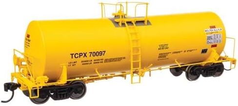 Walthers Proto 920-100068 HO Scale 40' Trinity 14000 جالون سيارة خزان الكبريت المنصهر - جاهزة للتشغيل - TCPX #70097 in Saudi Arabia