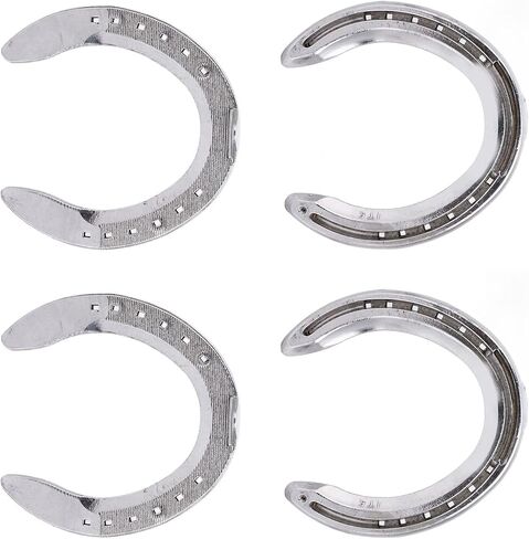 4pcs Aluminum Alloy Horseshoes Lightweight Practical Riding Accessories for Horse Racing Track Farm Horseshoe Set (Type 5(8.3 X 8.3 X 3.5in)) in Saudi Arabia