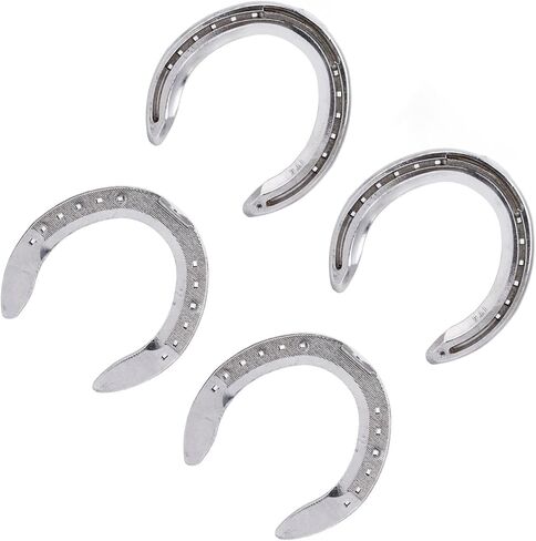 4pcs Aluminum Alloy Horseshoes Lightweight Practical Riding Accessories for Horse Racing Track Farm Horseshoe Set (Type 5(8.3 X 8.3 X 3.5in)) in Saudi Arabia